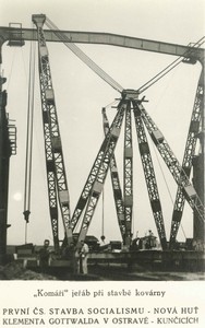 Stavba NHKG Komáří jeřáb v akci